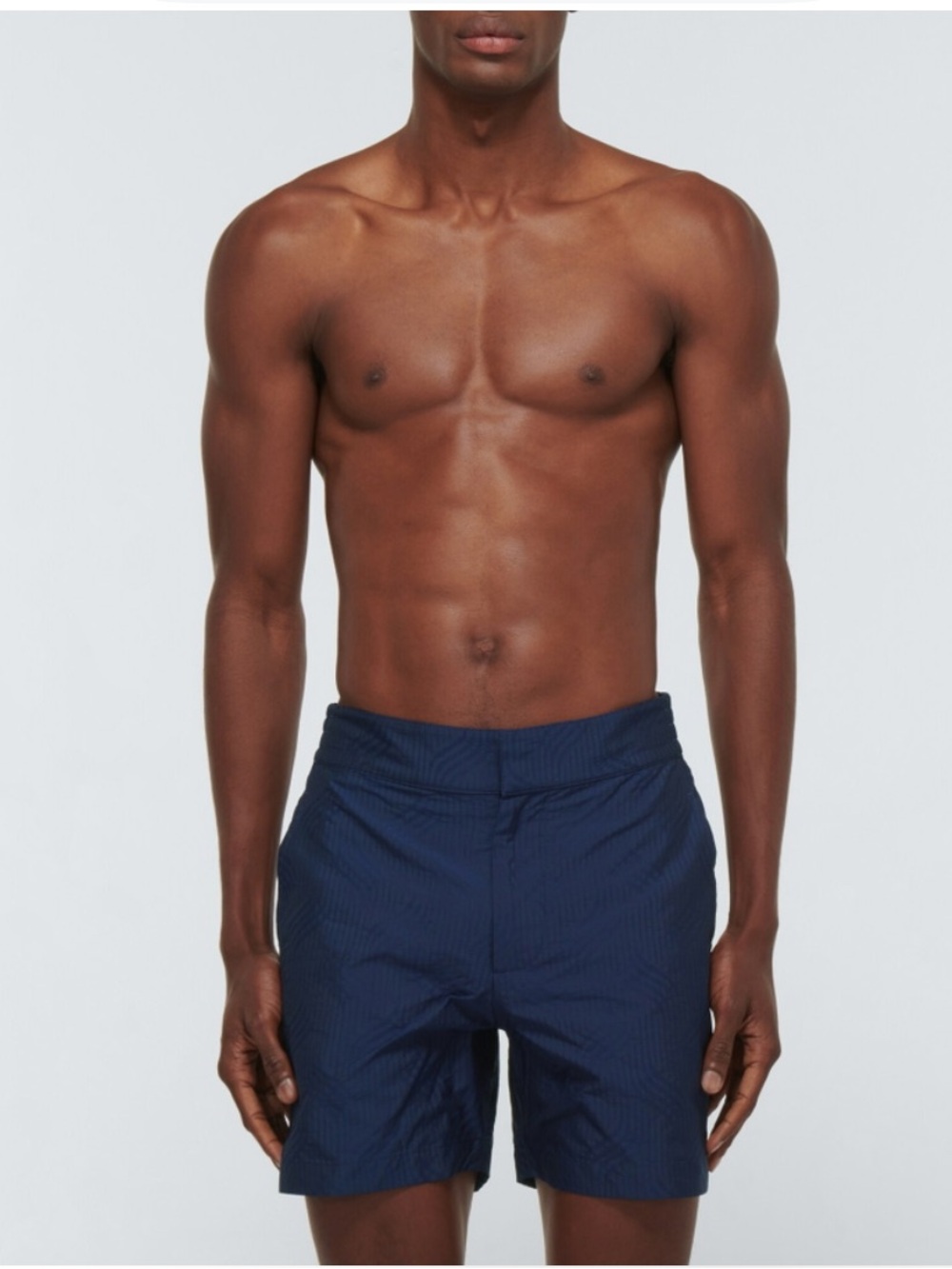 Frescobol Carioca Men’s Classic Navy Textured Swim Trunks Size 34